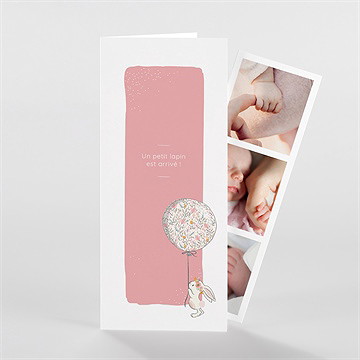 Faire-part naissance poésie aimantée photomaton