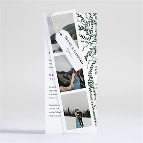 Faire-part mariage evidemment trio marque-page