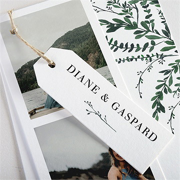 Faire-part mariage evidemment trio marque-page - Détail du faire-part