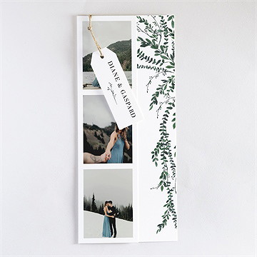 Faire-part mariage evidemment trio marque-page - Faire-part assemblé