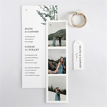 Faire-part mariage evidemment trio marque-page - Vue d'ensemble