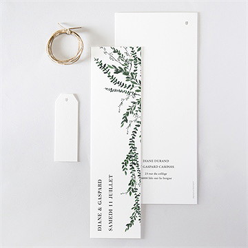 Faire-part mariage evidemment trio marque-page - Dos du faire-part