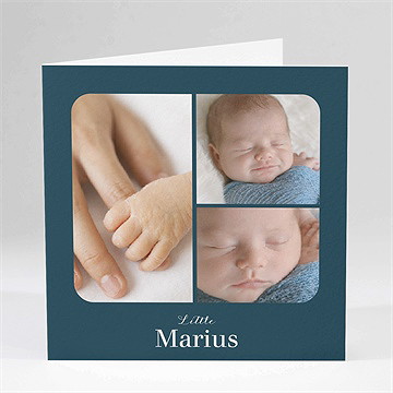 Faire-part naissance mon premier photomaton plié