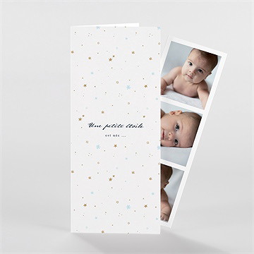 Faire-part naissance étoile photomaton