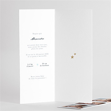 Faire-part naissance étoile photomaton - Détail d'intérieur