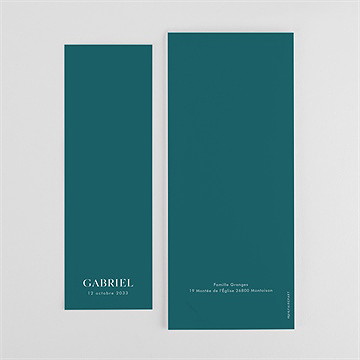 Faire-part naissance son petit portrait photomaton - Dos du faire-part