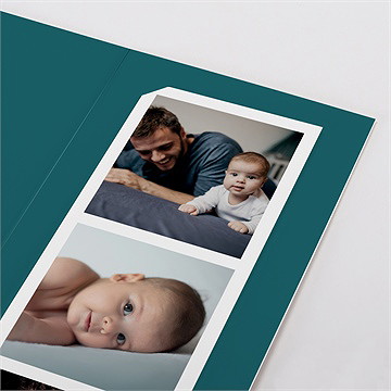 Faire-part naissance son petit portrait photomaton - Détail du faire-part