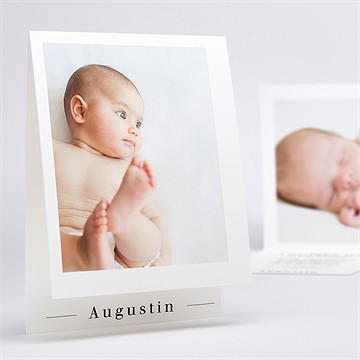 Faire-part naissance éclat minimaliste plié