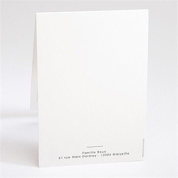 Faire-part naissance éclat minimaliste plié - Dos du faire-part