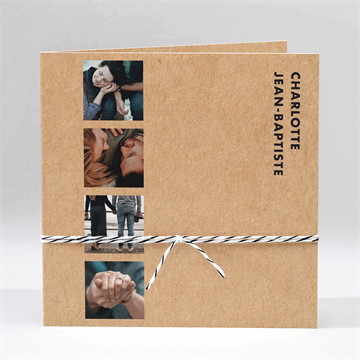 Carte pliée - carré