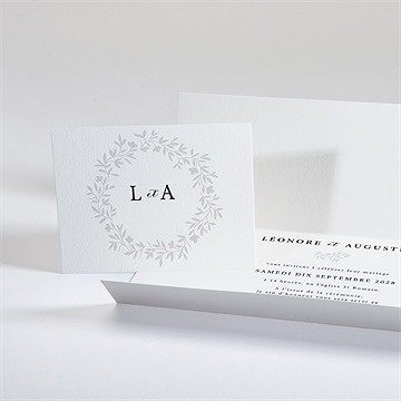 Faire-part mariage sublime gaufrage - Intérieur du faire-part