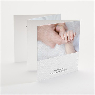 Faire-part naissance arc en ciel accordéon - Dos du faire-part