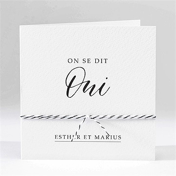 Faire-part mariage liés pour toujours carré plié