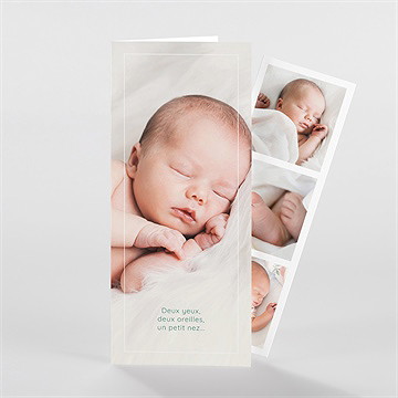 Faire-part naissance tendre signature photomaton