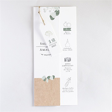 Faire-part mariage bonheur superposition - Faire-part assemblé