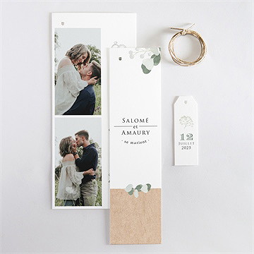 Faire-part mariage bonheur superposition - Vue d'ensemble