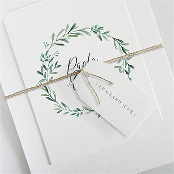 Faire-part mariage semer notre amour superposé - Détail du faire-part