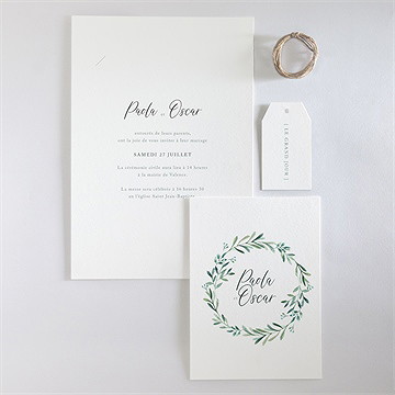 Faire-part mariage semer notre amour superposé - Vue d'ensemble