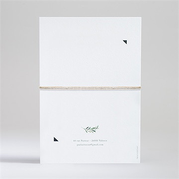 Faire-part mariage semer notre amour superposé - Dos du faire-part