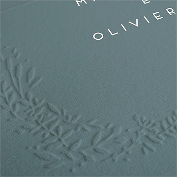 Faire-part mariage confiance gaufrage - Détail du faire-part