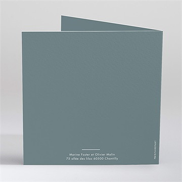 Faire-part mariage confiance gaufrage - Dos du faire-part