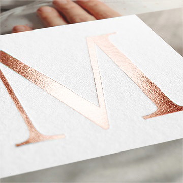 Faire-part naissance végétation copper dorure - Détail du faire-part