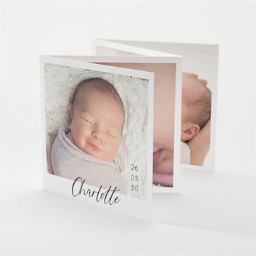 Faire-part naissance mon petit pola accordéon