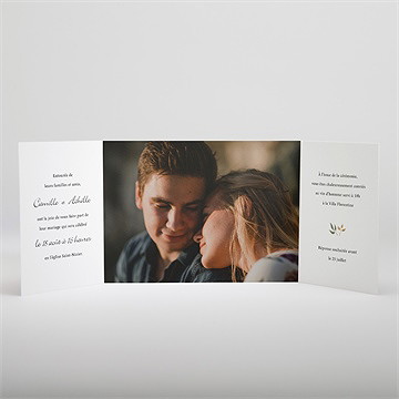 Faire-part mariage let's dream ! 2 volets - Intérieur du faire-part