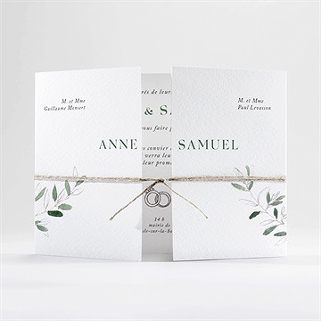 Faire-part mariage la belle histoire 2 volets