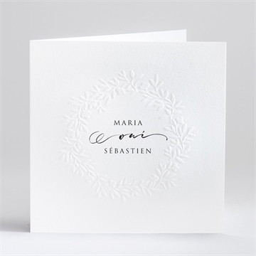 Carte pliée gaufrage