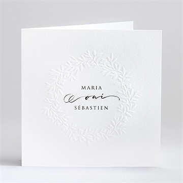 Faire-part mariage elle a dit oui gaufrage