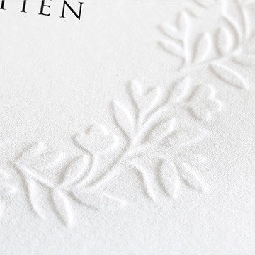 Faire-part mariage elle a dit oui gaufrage - Détail du faire-part