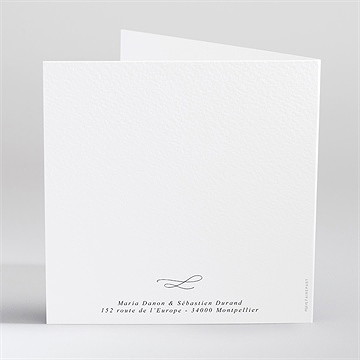 Faire-part mariage elle a dit oui gaufrage - Dos du faire-part