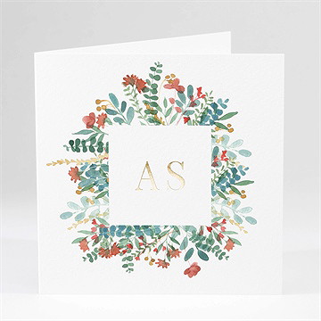 Faire-part mariage notre promesse initial dorure