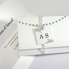 Faire-part mariage guinguette pochette