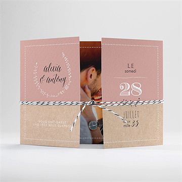 Faire-part mariage célébration d'amour 2 volets