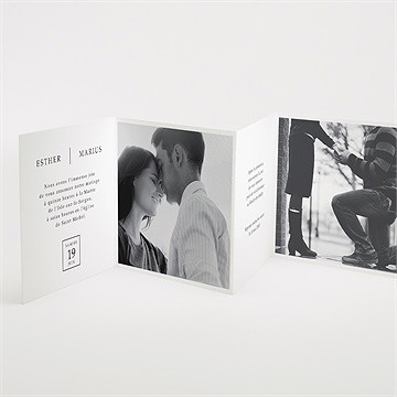 Faire-part mariage liés pour toujours accordéon - Intérieur du faire-part