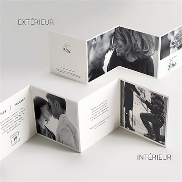 Faire-part mariage liés pour toujours accordéon - Vue détaillée