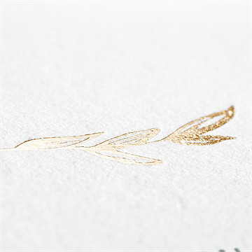 Faire-part mariage bouquet provençal carré plié - Détail du dos du faire-part