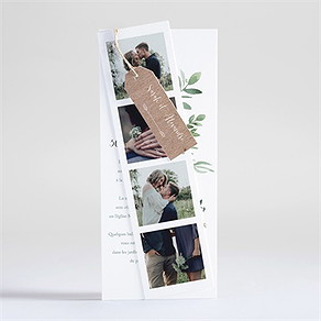 Faire-part mariage balade champetre trio