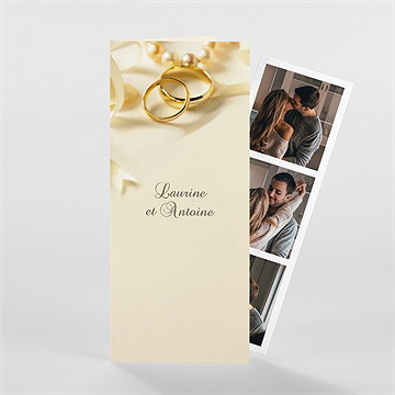 Faire-part mariage alliances photomaton