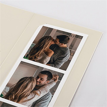 Faire-part mariage alliances photomaton - Détail du faire-part