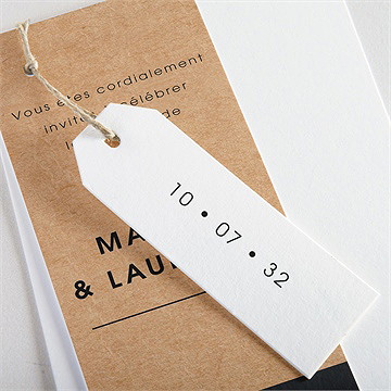 Faire-part mariage amour ! superposé - Détail du faire-part