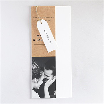 Faire-part mariage amour ! superposé - Faire-part assemblé