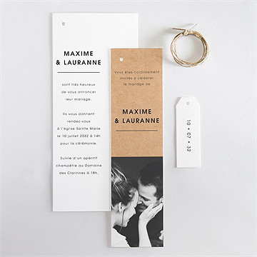 Faire-part mariage amour ! superposé - Vue d'ensemble