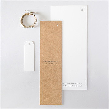 Faire-part mariage amour ! superposé - Dos du faire-part