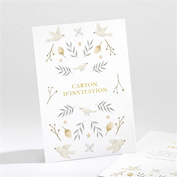 Carton d'invitation mariage céleste