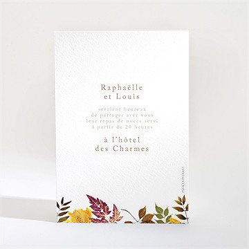 Carton d'invitation mariage subliminal - Dos du carton