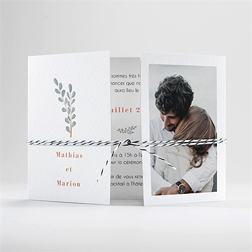 Faire-part mariage fusion 2 volets