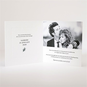 Faire-part mariage love & co gaufrage - Intérieur du faire-part